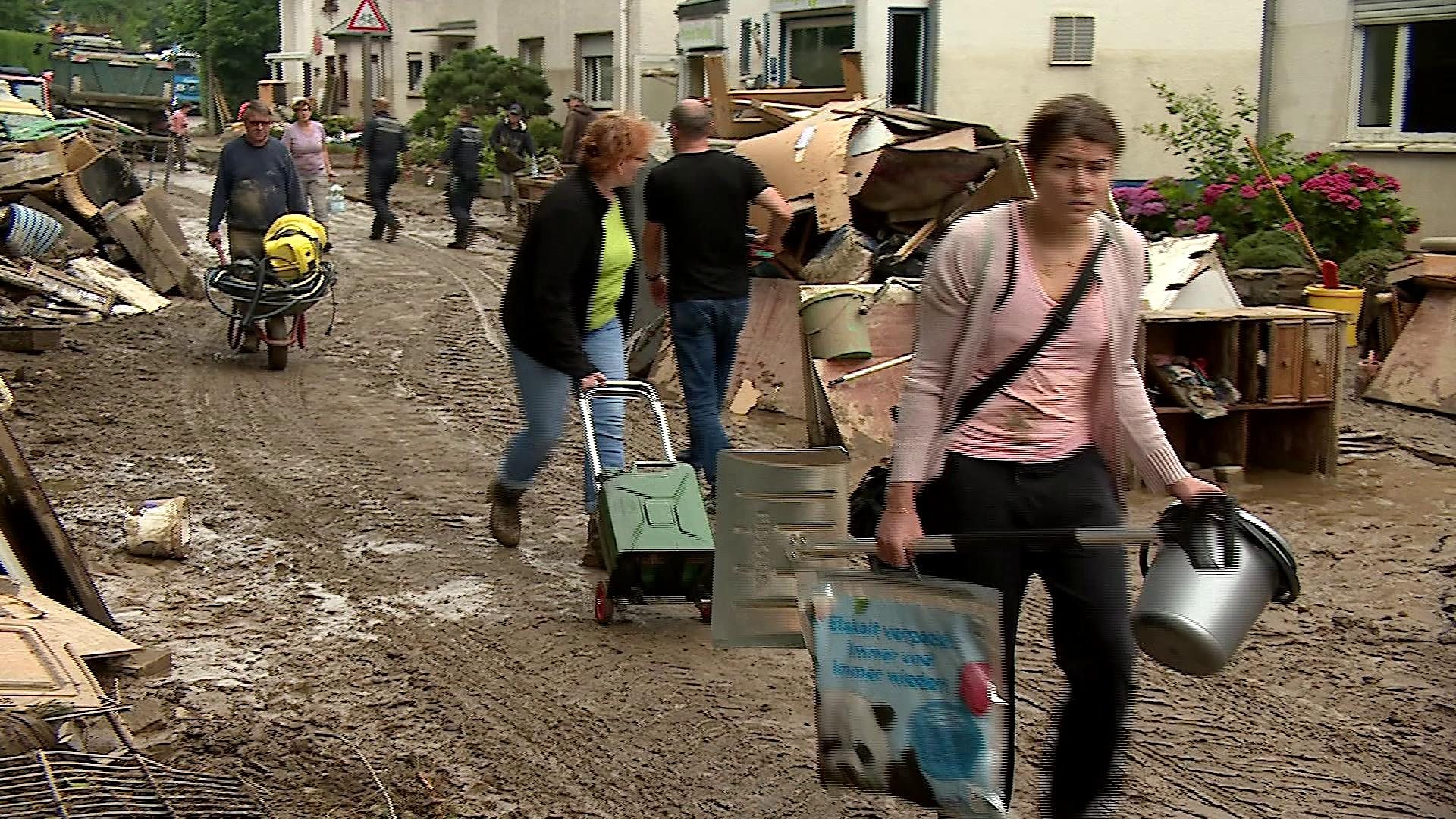 Massive clean-up begins in Germany