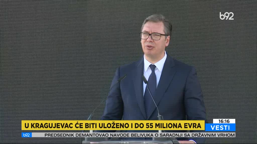Vučić najavio obimne investicije u Kragujevcu