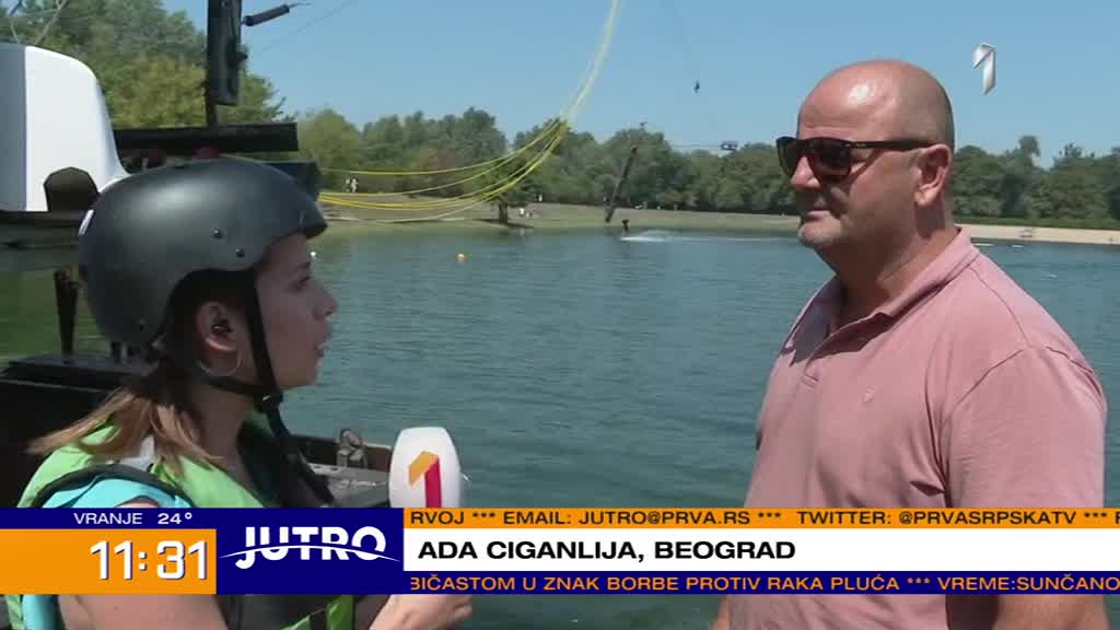 Rashlađivanje uz adrenalin: Pokušaj reporterke TV Prve da skija na vodi