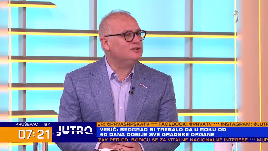 Goran Vesić gost Jutra na TV Prva