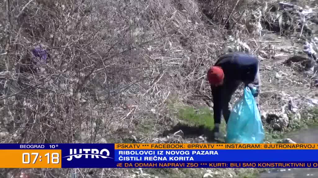 Čišćenje rečnog korita nakon povlačenja Raške