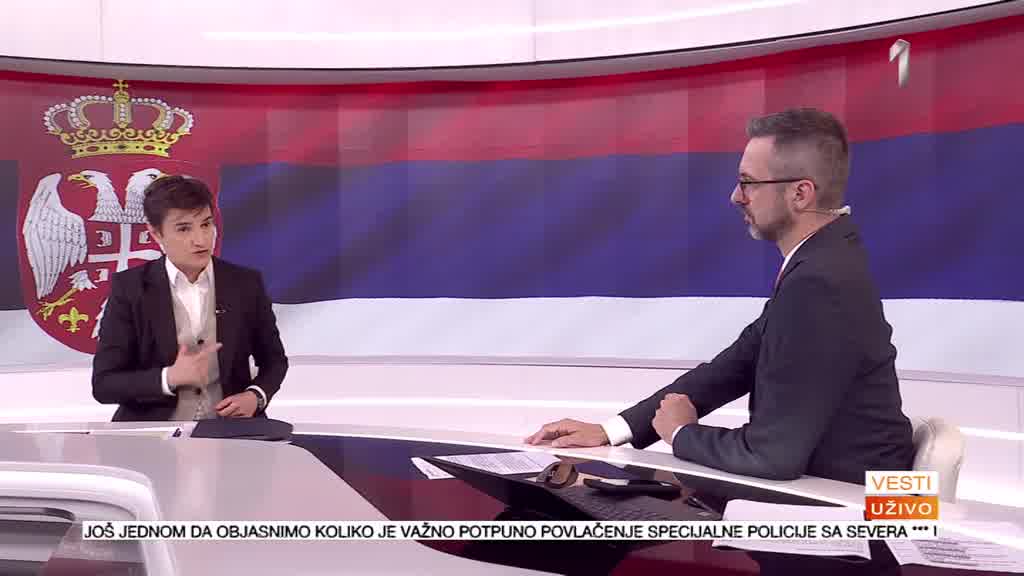 Premijerka Ana Brnabić gost Vesti na TV Prva