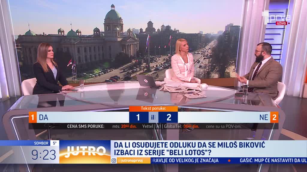 Milica Stamenovski iz Zavetnika i Darko Obradović iz centra za Stratešku analizu o otkazivanju angažmana Miloša Bikovića u seriji 